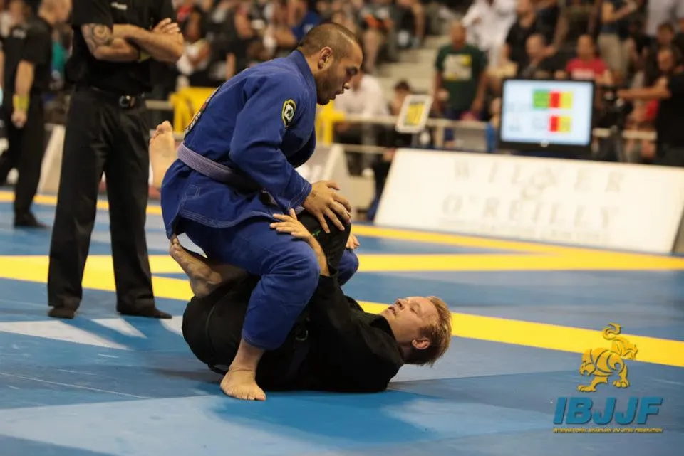 Frank Camacho competing in gi jiu-jitsu at the IBJJF Mundials