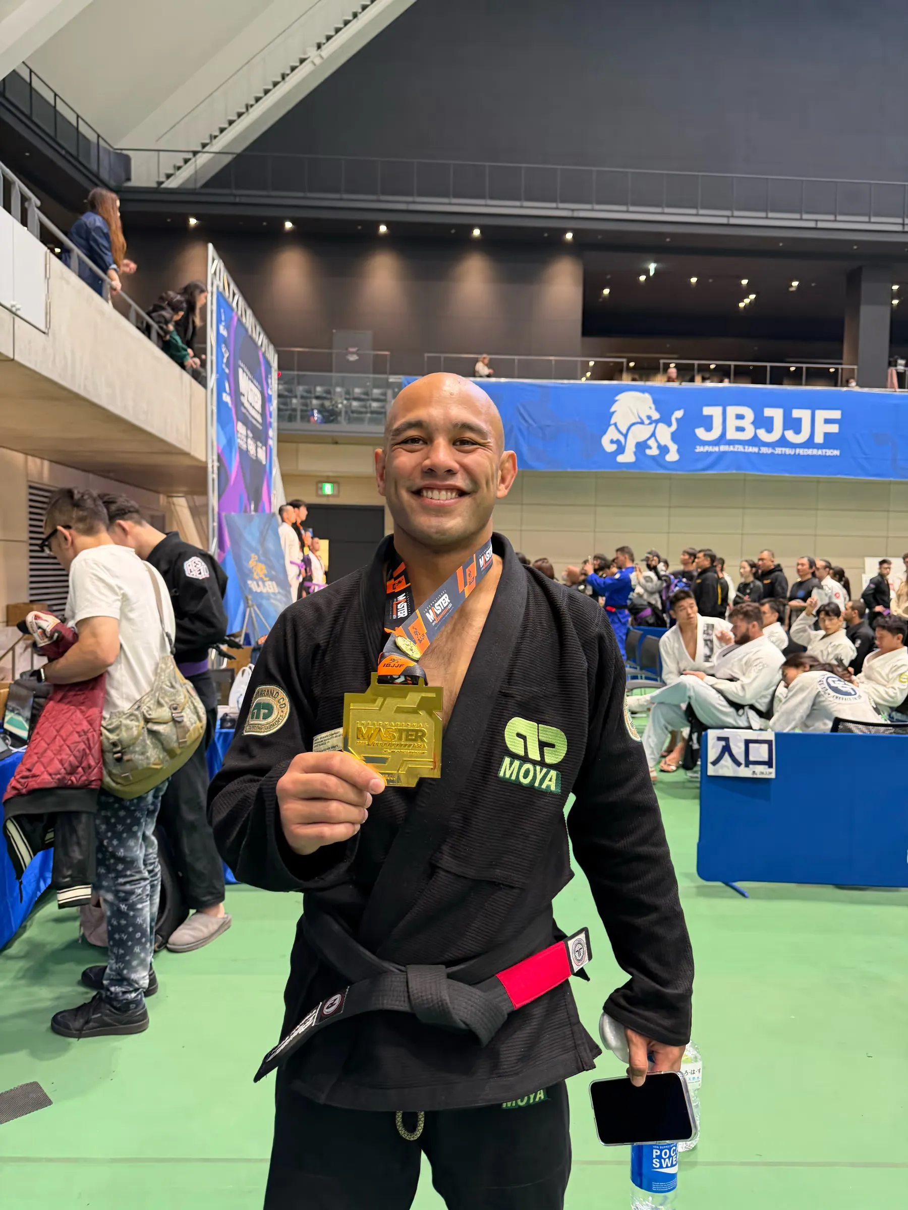 Frank "The Crank" Camacho with a jiu-jitsu world-championship gold medal